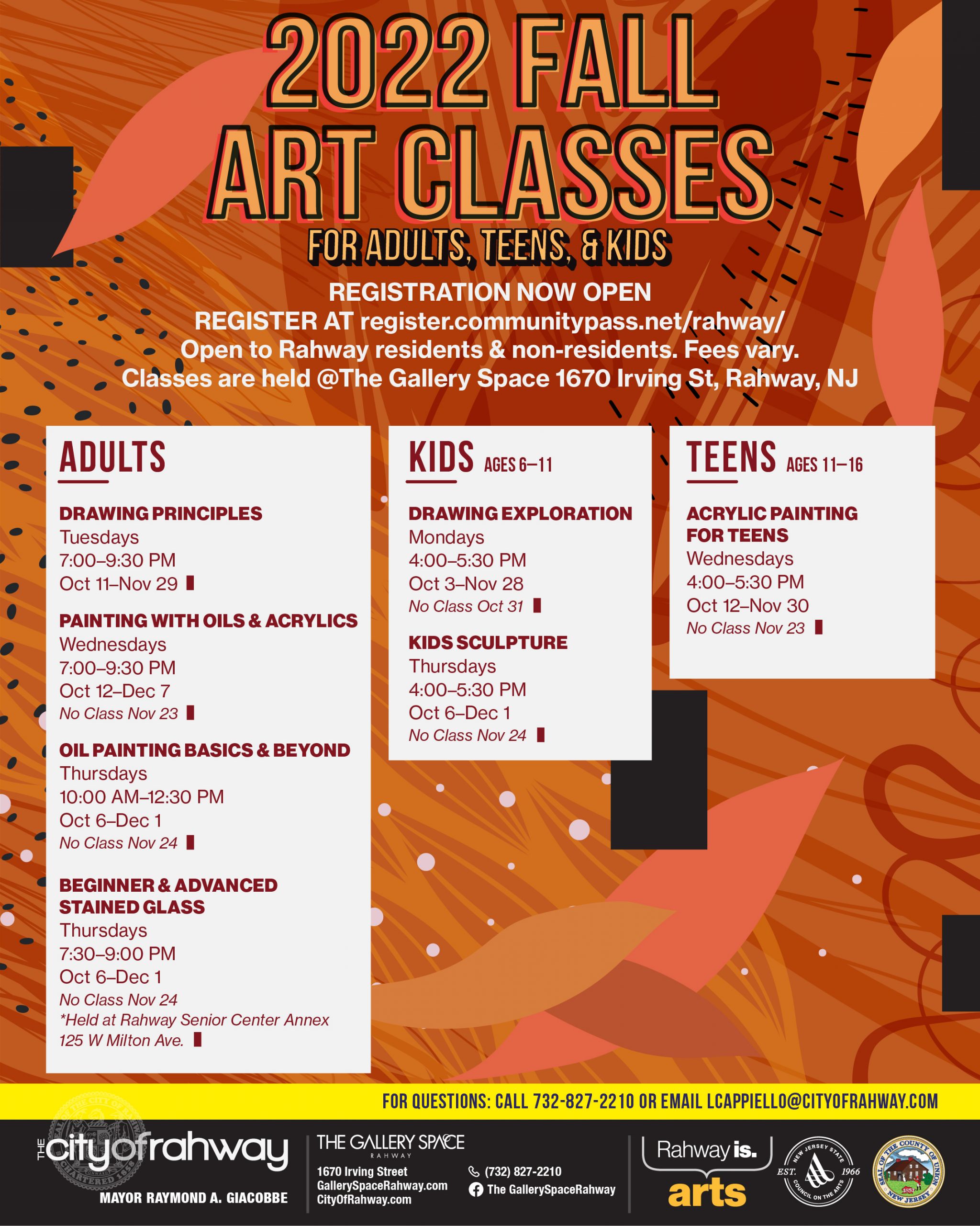 2022 Fall Art Classes Linden Public Schools